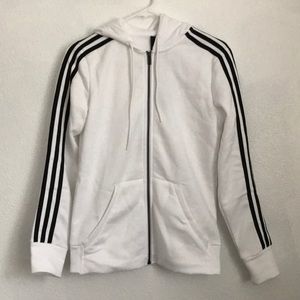 Adidas Essentials Three Stripes Full Zip Hoodie